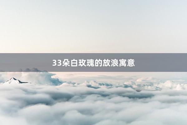 33朵白玫瑰的放浪寓意
